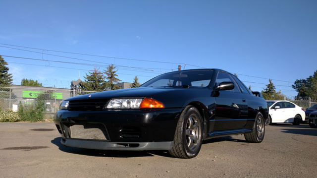 1990 nissan skyline gt-r black usa legal bnr32 rb26dett 5mt jdm rhd twin-turbo