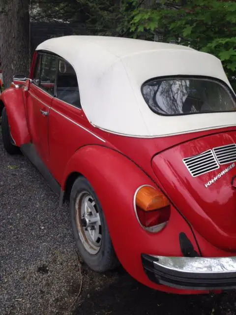 volkswagen classic beetle red convertible