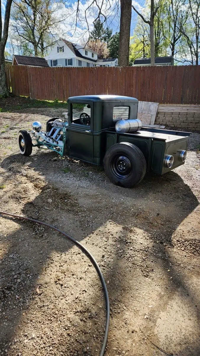 1932 ford model b pickup green