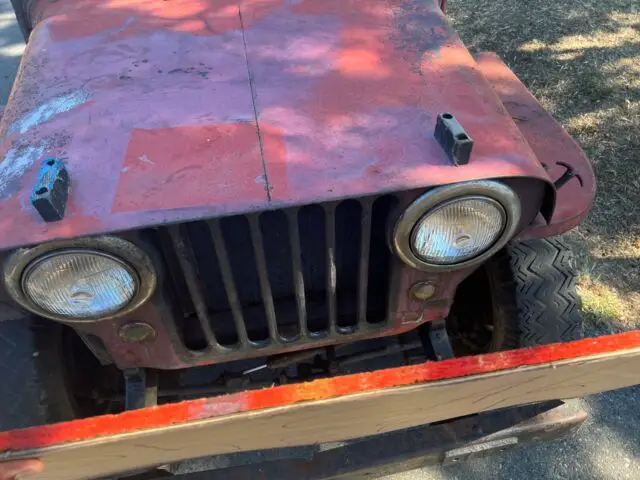 1951 willys jeep red rwd manual
