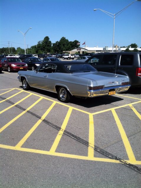 1966 chevrolet caprice coupe, silver with black interior