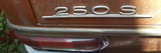 mercedes benz 1968 250s w108 copper orange 4 door full size sedan