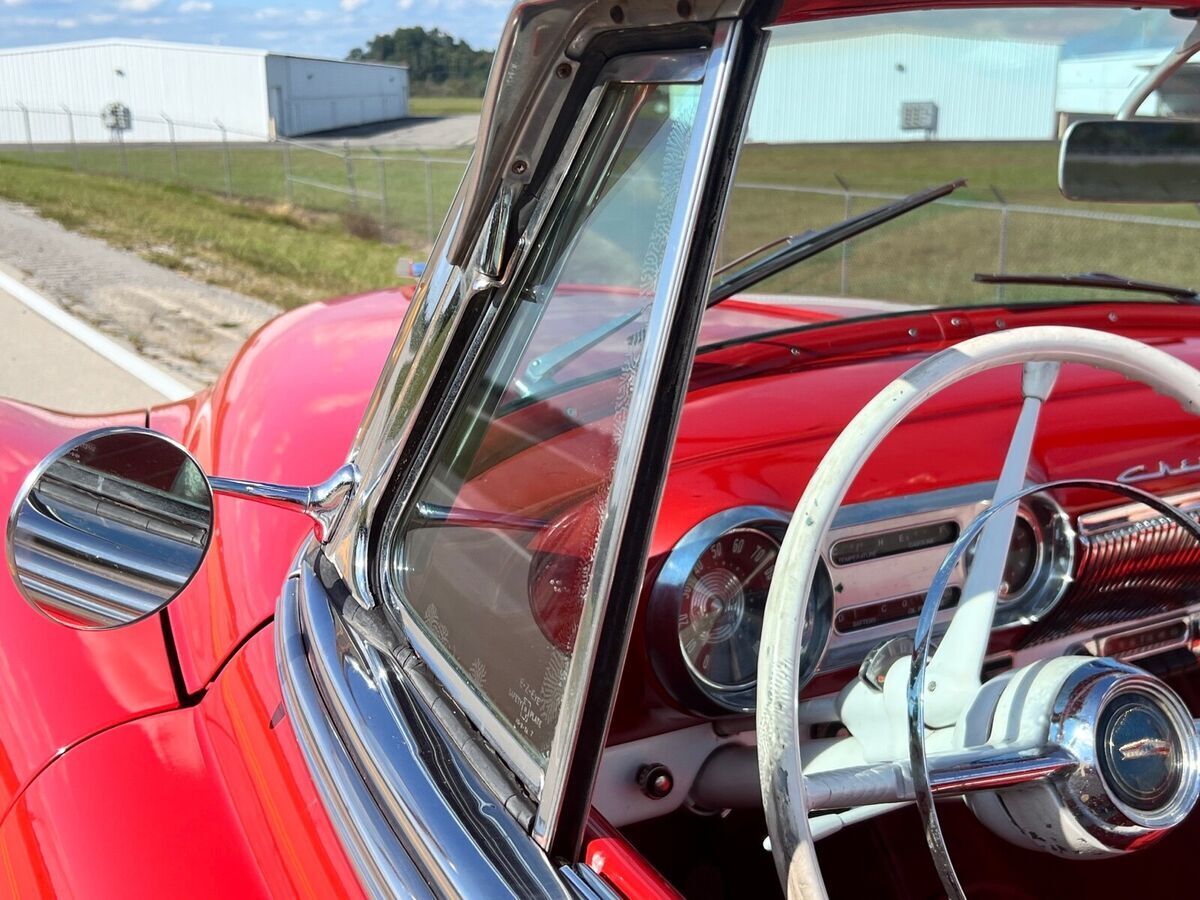 1954 chevrolet bel air convertible red rwd automatic