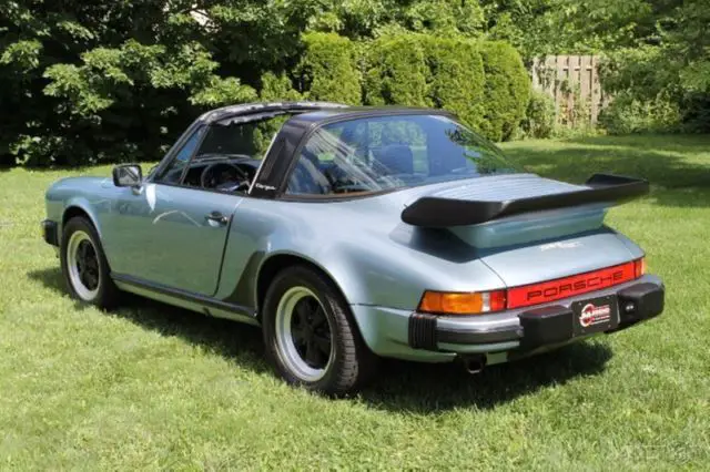 1980 porsche 911 targa helbaut blue with blue