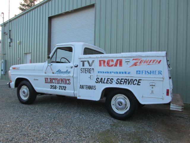 1971 ford f-100 short bed ca black plate shop truck survivor with patina