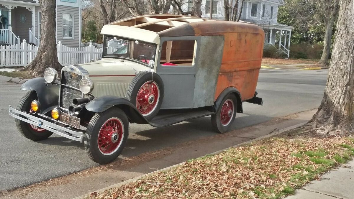 deluxe optioned panel delivery rat-rod patina flathead vintage truck project
