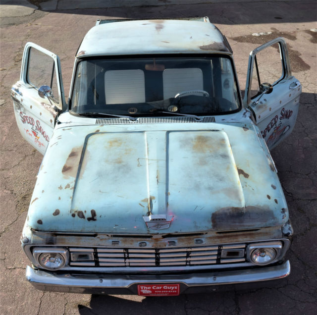 1963 ford f-100 unibody pickup 2-door patina crown vic body drop 4.6 v8 aod