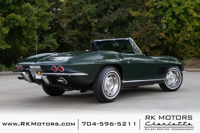 1967 chevrolet corvette 115 miles goodwood green convertible 327 v8 4 speed man