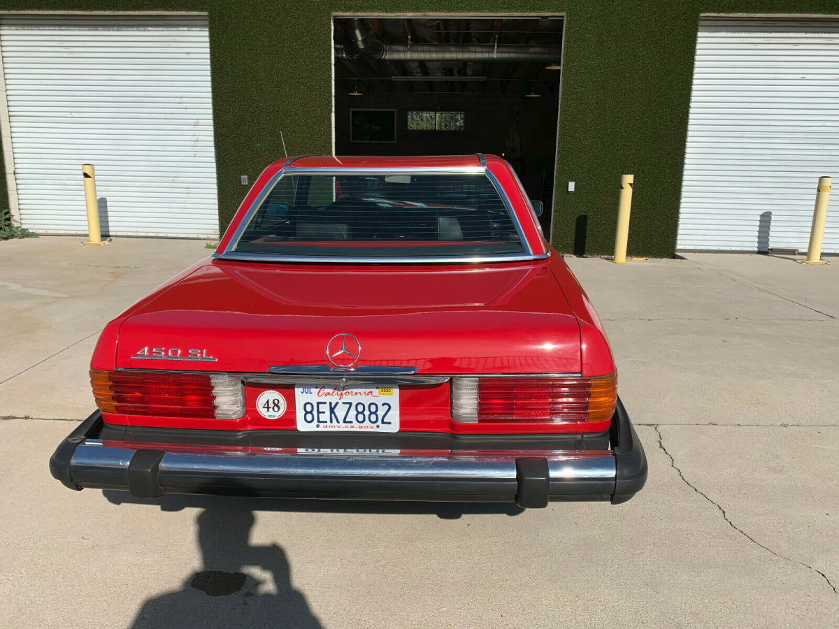 1974 mercedes-benz 450 sl 64500 miles red convertible 4.5l v8 automatic