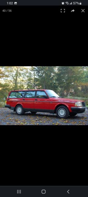 1992 volvo 240 wagon red rwd automatic