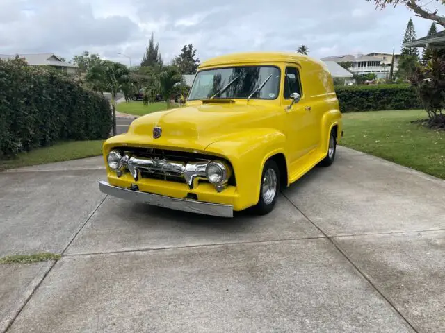 1954 ford f100 pickup yellow rwd automatic panel