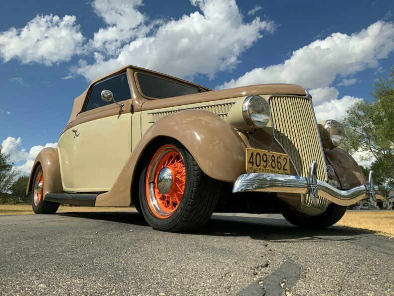 1936 ford deluxe club cabriolet 5524 miles beige convertible lt1 350 v8 4-speed