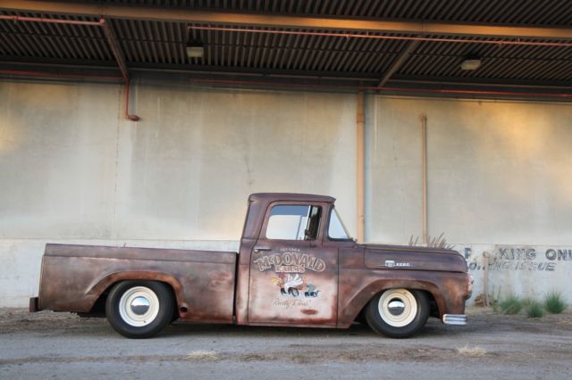 strong f100 shortbed pickup ratrod ps pb ac bagged