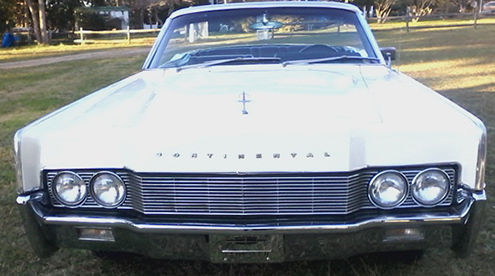 1967 lincoln continental 4 dr convertible wht/blk so. car xdriver ac all options