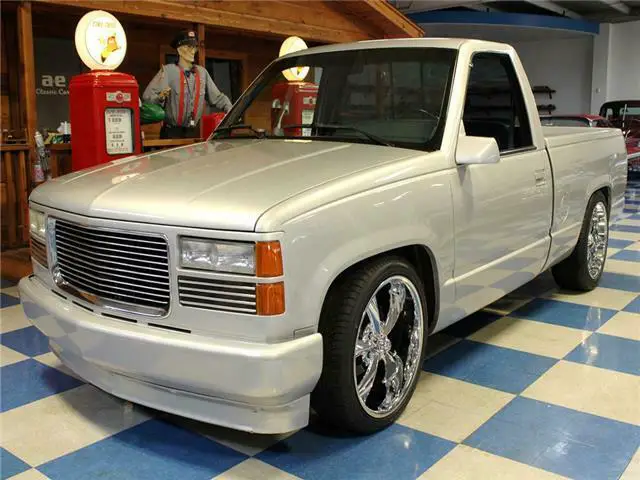 1991 gmc sierra sle pickup â€“ silver