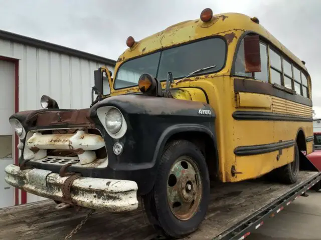 1955 chevrolet 4100 short school bus, hot rod project great bones solid, koool!!