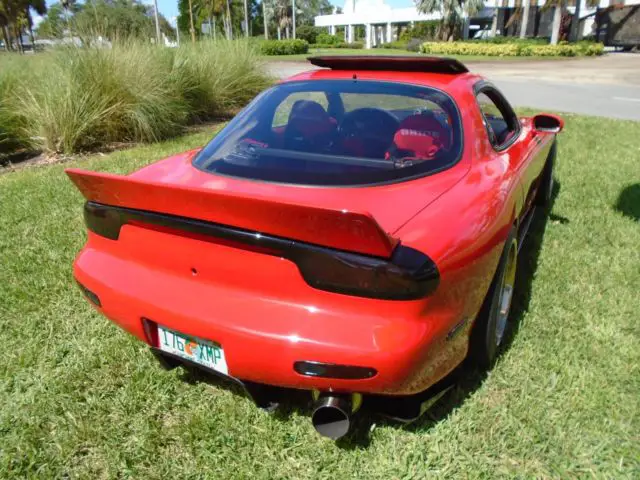 1993 mazda rx7 single 88 mm turbo with 625 hp / 5 speed / new ferrari red paint