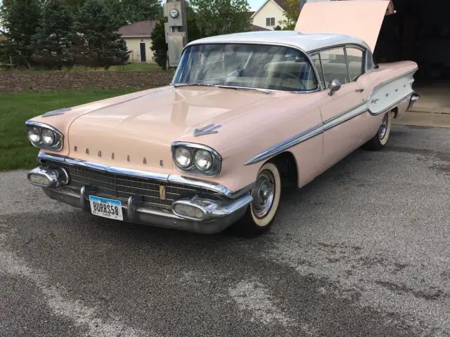 1958 pontiac chieftain coupe white rwd automatic base