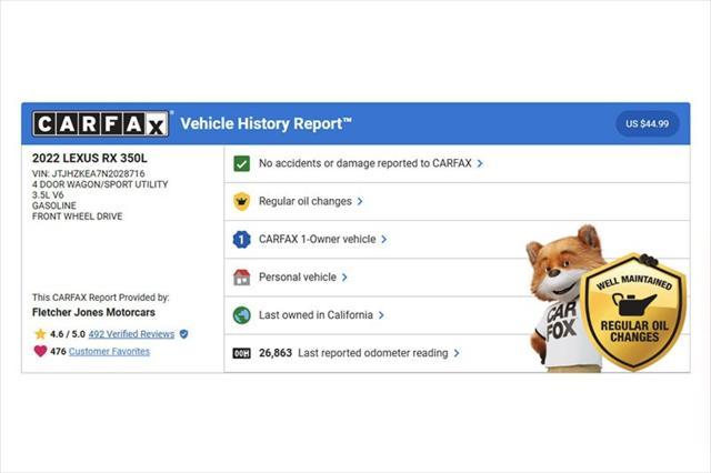 2022 lexus rx 350l base
