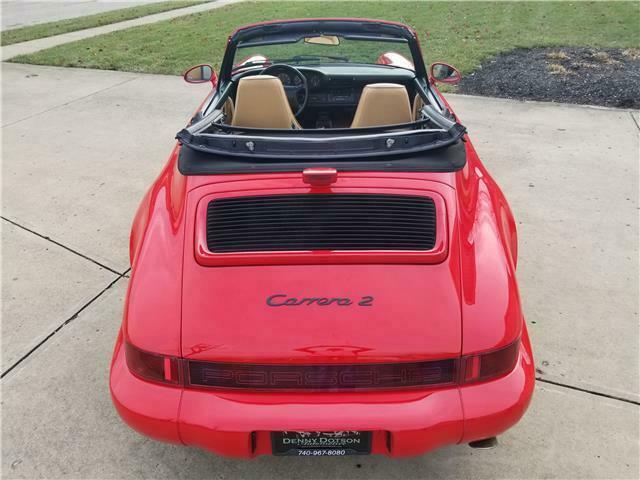 gorgeous guards red porsche 964 cabriolet 5sp with tons of documentation/records