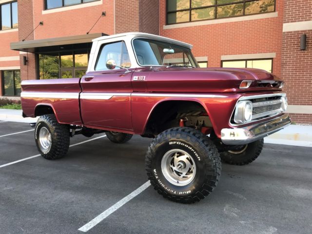 1965 chevy big block 454 chevy 4x4 lifted custom houndstooth interior
