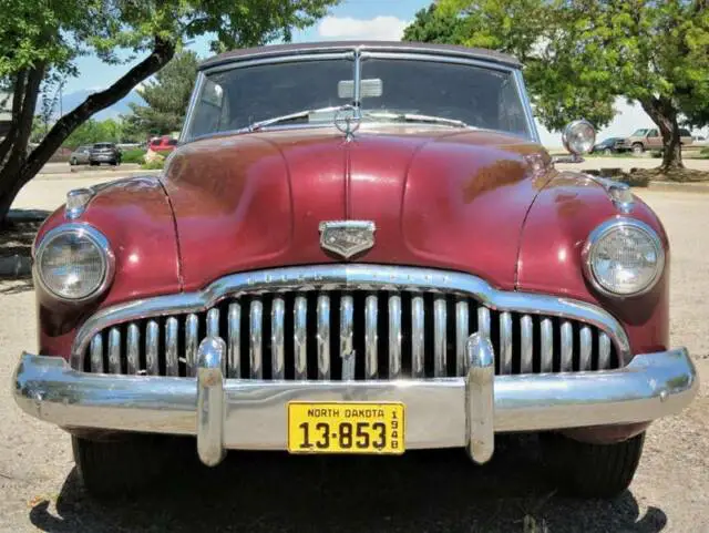 1949 buick 50 super convertible 80,995 miles burgundy survivor! solid! wow!