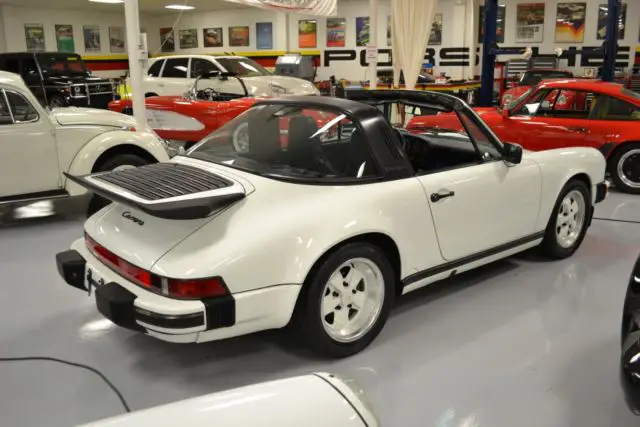 1989 porsche 911 carrera 18462 miles white targa 3.2l m