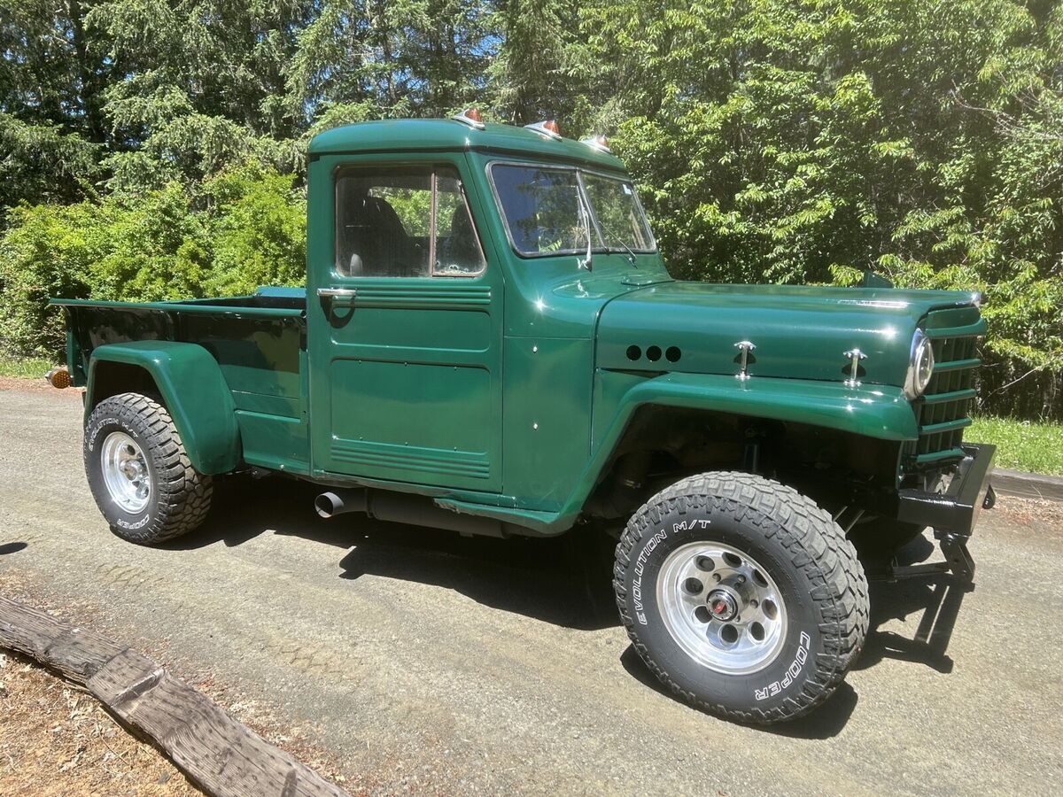 1951 willys pickup green
