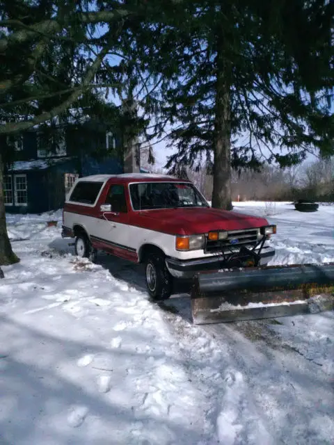 1987 ford bronco plow truck 4x4 xlt 5.0l meyer *1 owner