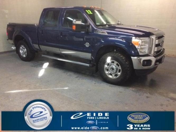 2012 ford f-250 super duty lariat 4x4 lariat 4dr crew cab 6.8 ft. sb pickup for sale in bismarck, north dakota