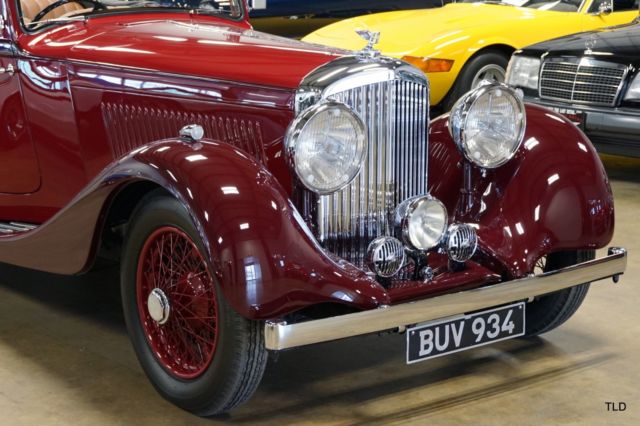 1935 bentley 3 1/2 litre, red with 3073 miles available now!