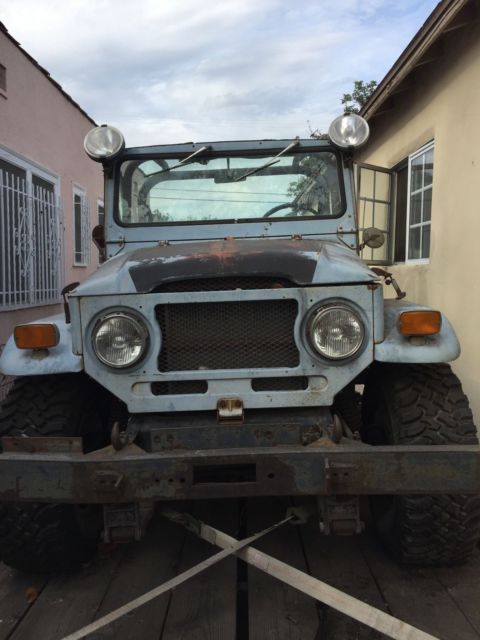1970 toyota land cruiser (fj40) with trailer/toy hauler