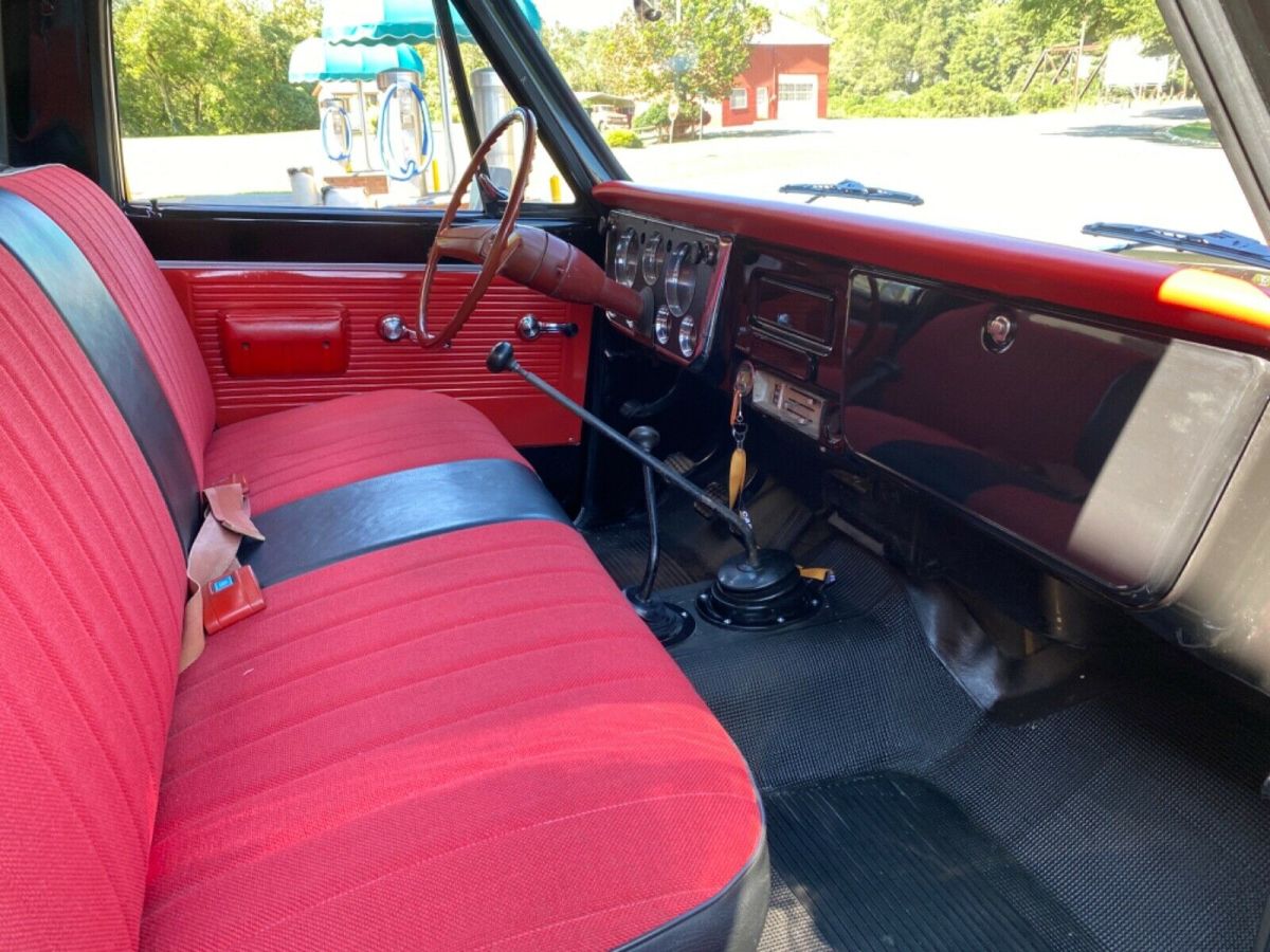 1970 chevrolet k20 4x4 ( c10 k10 ) original black on red, no reserve