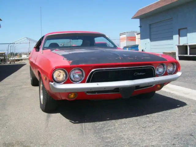 dodge challenger original red /black interior california car titled/cal nonop 74