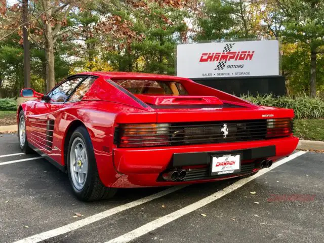 1991 ferrari testarossa 26282 miles red 4.9l manual