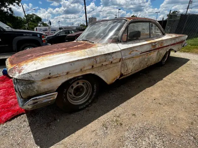 1961 chevrolet impala coupe white rwd manual