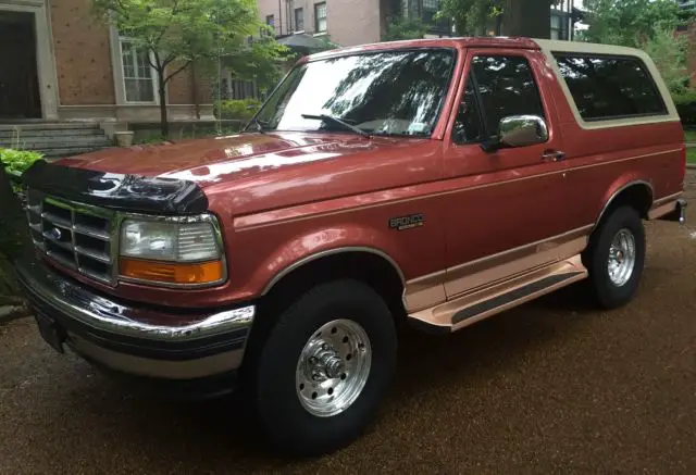 1994 ford bronco eddie bauer 4x4 "only97k"same owner 21years rare color stunning