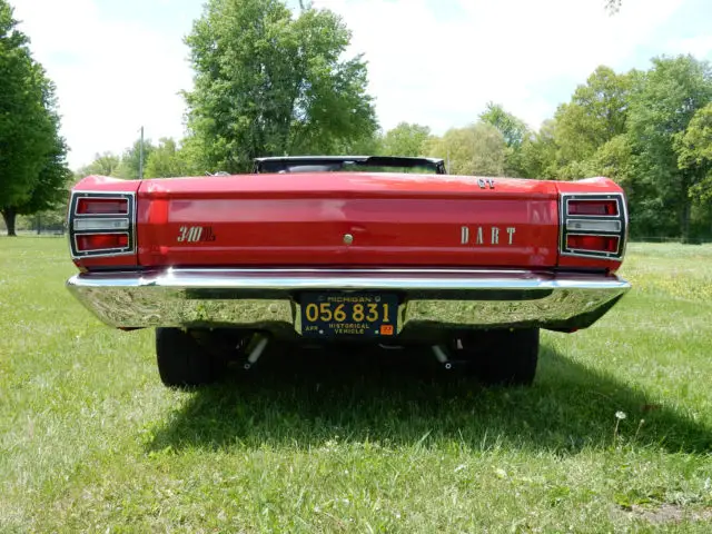1968 dodge dart convertible gt, 340 stroker (416) 727 trans, six pack, restored!