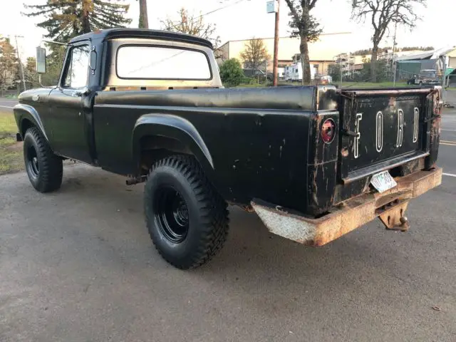 1964 ford truck 4x4 pickup raven black 4-speed with warn winch