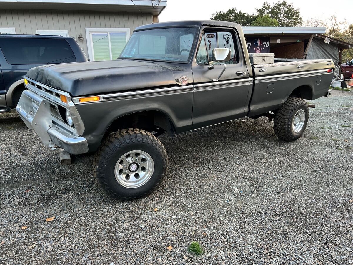 1977 ford f250 pickup black 4wd automatic ranger xlt