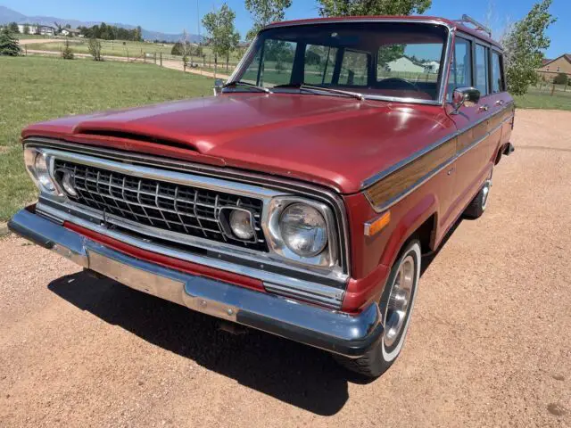 1978 jeep wagoneer wagon red 4wd automatic wagoneer