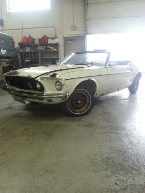 1969 ford mustang convertible barn find - no reserve