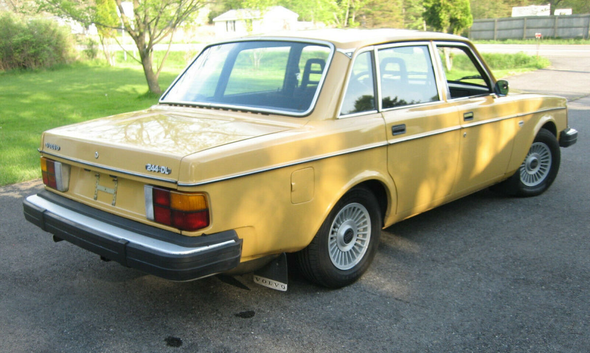 1979 volvo 244 dl 119k miles carlsbad yellow & brown cloth southern car 240