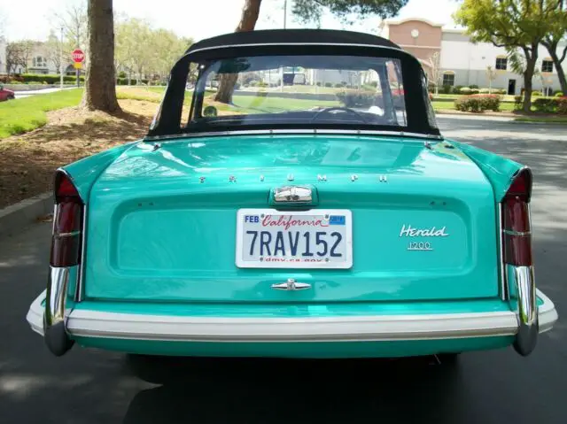 1966 triumph herald rare british import convertible. right hand drive. restored