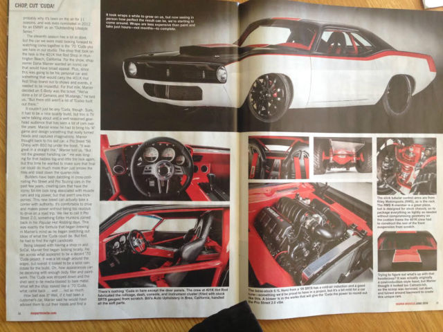 1970 plymouth barracuda cuda custom for build for tv sema no reserve price