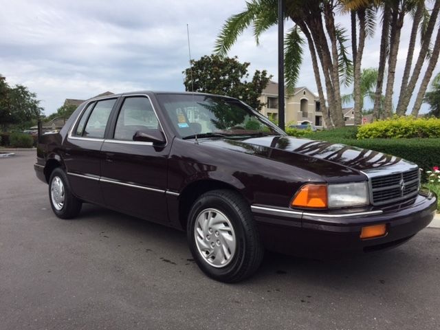 1992 dodge spirit 59,000 low miles sedan 4-door 2.5l cold ac lebaron no reserve