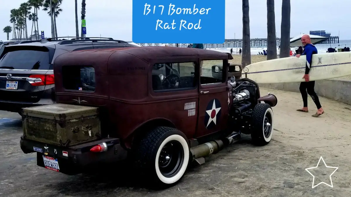 1931 ford model a ratrod, b-17 bomber style
