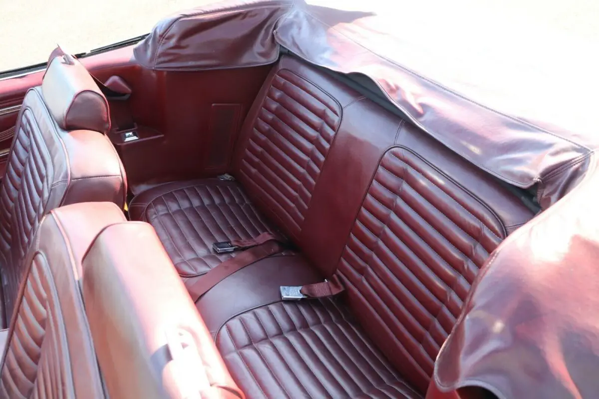 83 convertible white exterior burgundy leather 307 v8 automatic 70000 low miles