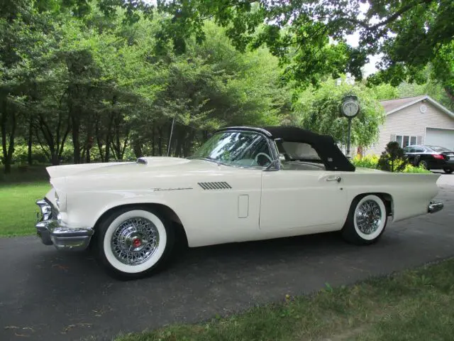 1957 ford thunder bird--body off--73000 miles--owned for 40 years.--second owner