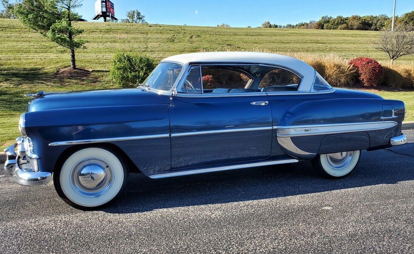 1953 chevrolet bel air coupe blue rwd automatic